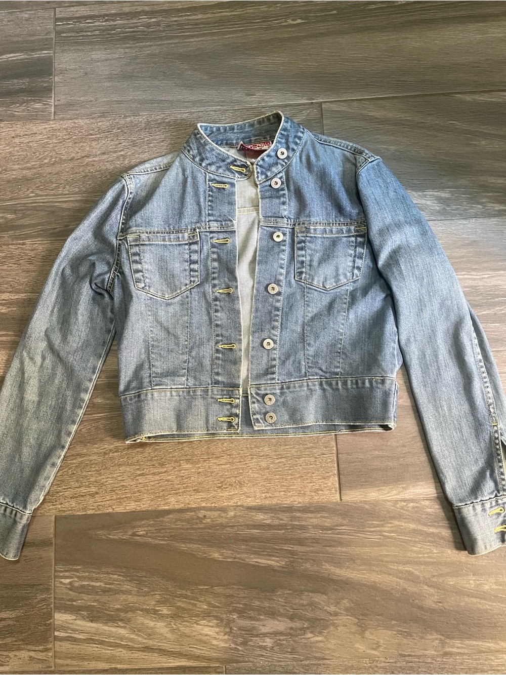 Guess Light Blue Denim Cropped Jacket